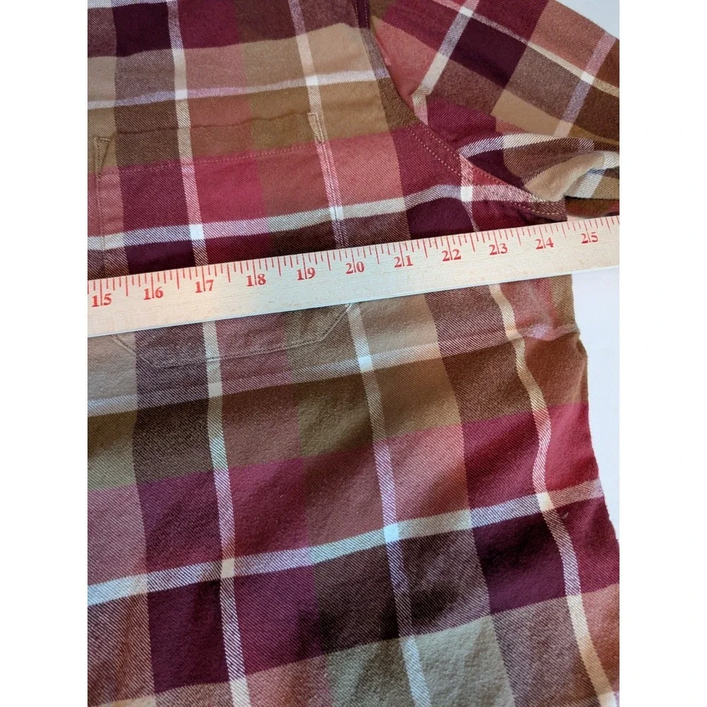 Eddie Bauer Men's XL Brown Multicolor  Plaid Long Sleeve Flannel Button Up Shirt
